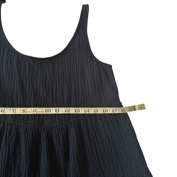 Aritzia Wilfred Free Firefly Black Gauzy Midi Dress Size Medium - Picture 14 of 16